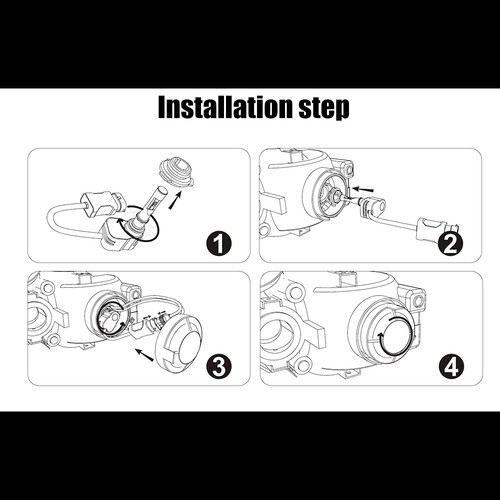 Alla Lighting LED D4S Headlight Bulb High Low Beam Bright White Convert Replace - Picture 7 of 12