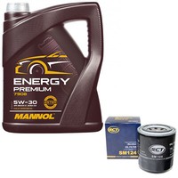 MotoröL Set 5W-30 5 Liter + ÖLfilter SM 124 FüR Honda Accord V Shuttle Civic