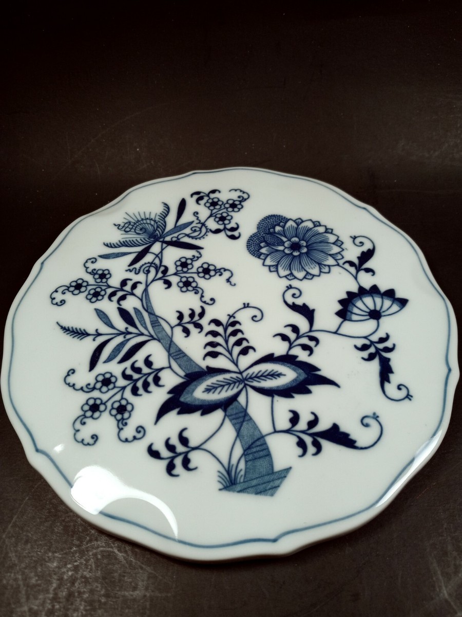 Vintage Blue Danube Blue White Porcelain Trivet Hot Plate Made In Japan