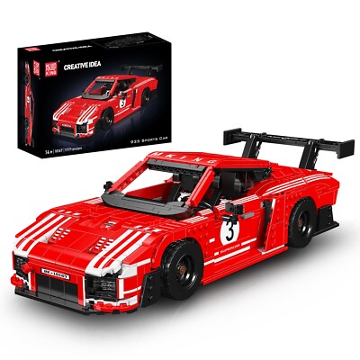 Mould King 10167 Sportwagen Rennsport Rot Bausatz Klemmbausteine Spielzeug