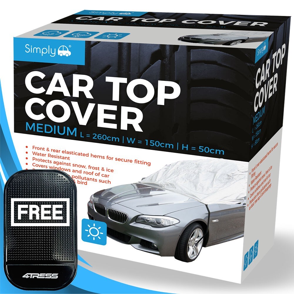 Simply Water UV Sun Frost Resistant Fully Breathable Medium Car Top Cover CTC2+M