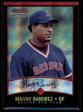 2001 Bowman Chrome Manny Ramirez #65 XFractor Red Sox SP 