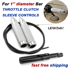 Chrome 25mm Internal Throttle Assembly For 1" Bars Harley Custom Chopper Bobber 