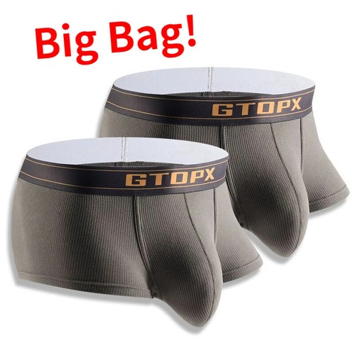 Boxer uomo rigonfiamento marsupio intimo con sacco grande dick lingerie elastico U-Convesso. - Foto 9 di 22