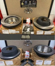 2007-2021 TOYOTA TUNDRA OEM FRONT & REAR BRAKE ROTORS & TCMC BRAKE PADS GENUINE