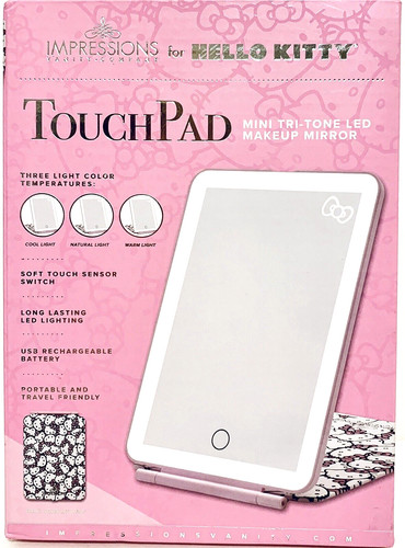 Impressions Vanity Hello Kitty Touch Pad Mini Tri Tone LED Makeup Mirror