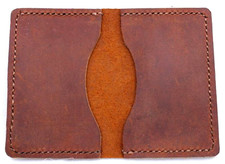 Minimalist Slim Wallet Hand Made 4 oz Cowhide Genuine Leather Accessory - CW03