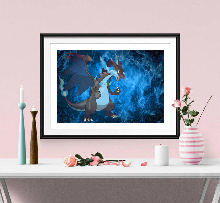 Tapestry, Mega Charizard X vs Charizard Y , Best Birthday Gift for Children  or Friends, Cartoon Anime Video Game Wall Hanging Art for Bedroom Living  Room College Dorm Home Decor, 60×80 