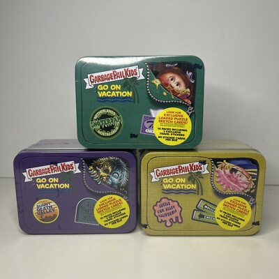 2021 3 TIN BOX LOT Topps Garbage Pail Kids Series 1 Goes on Vacation (30pks)