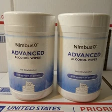 2-CANISTERS 100 Count Each Hand Sanitizer Wipes For Office School Home Nimbus9