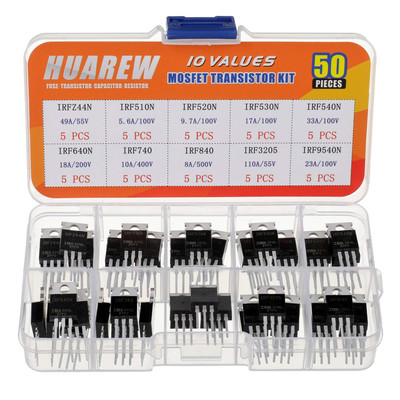 10 Values 50 Pcs MOSFET Transistors IRF510N IRF520N IRF530N IRF540N IRF640N IRFZ