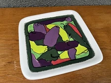 Helen Slater Pottery Ceramic Plate Platter Mid Century Mcm antique vintage