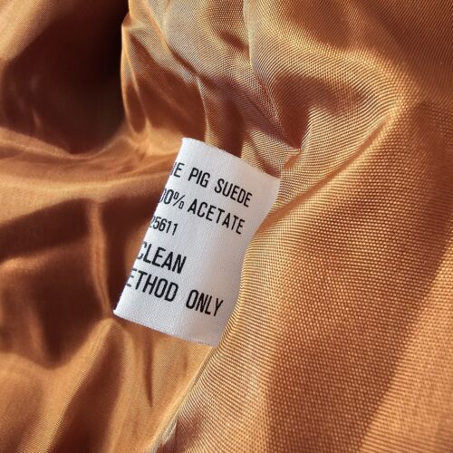 Vintage Avanti Burnt Orange Leopard Print Pig Suede Jacket Womens Size Medium - Picture 7 of 20