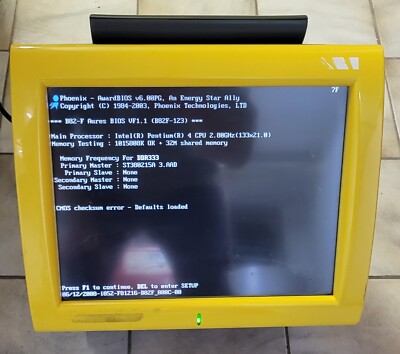 Kassensystem Touch 2x Monitor  ODYSSE500-G-P4-ELO-XP gelb gebraucht