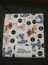 Dog Print Fabric Fat Quarter 18x21