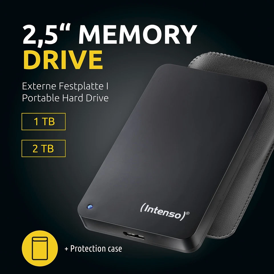 6023560 1TB Memory Drive USB 3.0 2.5' External Hard Drive Mechanische Festplatte - Bild 2 von 4