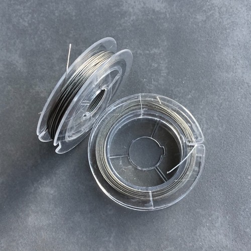 9X Meters Tigertail 0.38mm Round Jewellery Making Craft Bead Wire 26 Gauge Spool - Picture 5 of 5