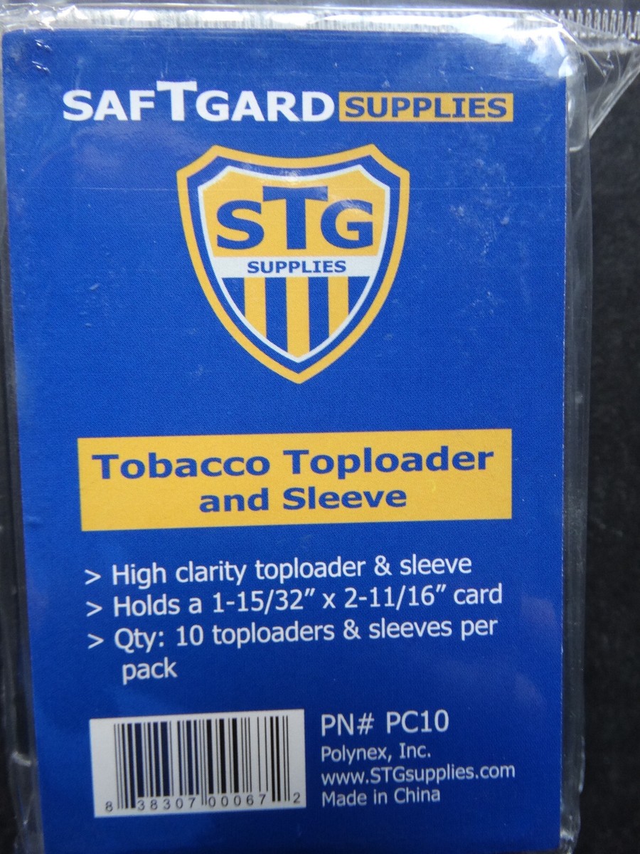 stg tobacco 10 SaftGuard STG Tobacco With Sleeves Topload Top Loader Trading Card  Holders