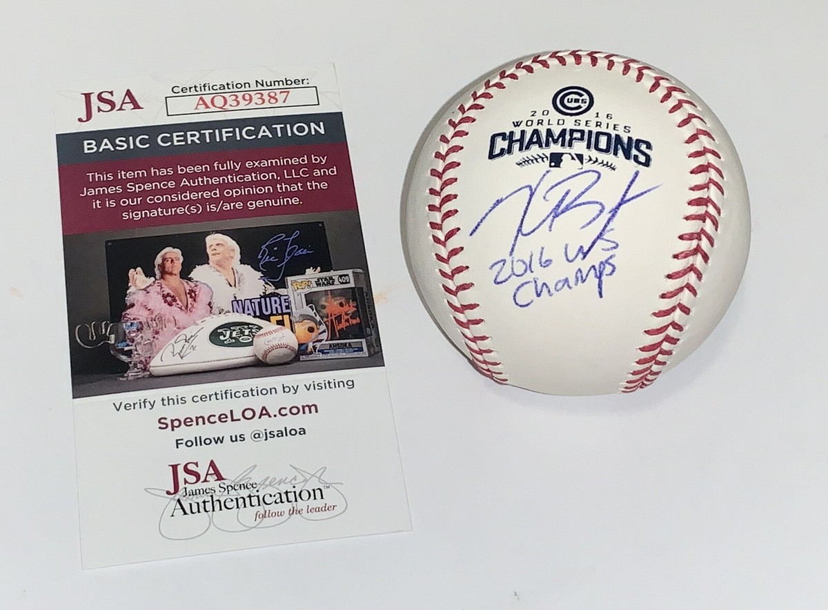 JSA Kris Bryant SIGNED 2016 World Series Champions Baseball