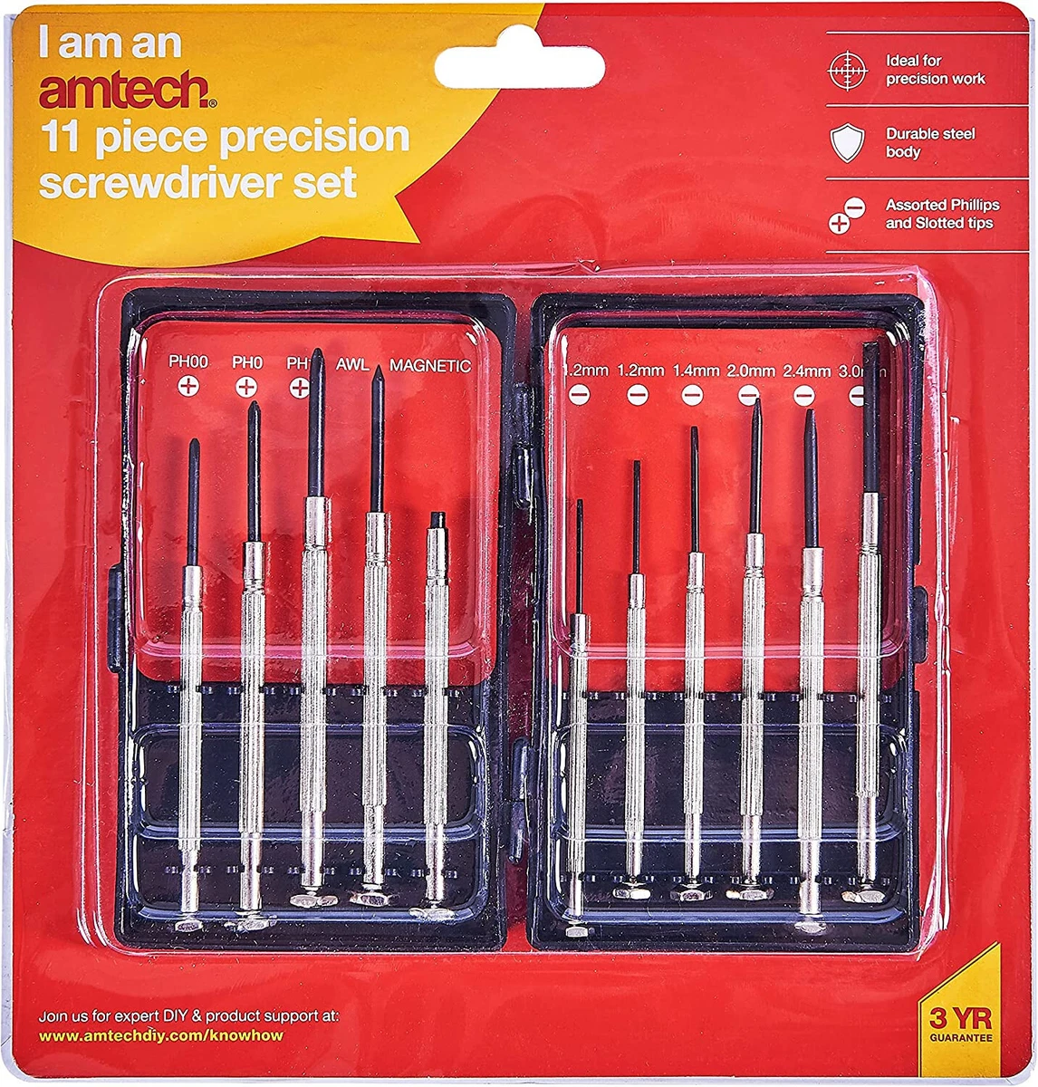 11 PCS PRECISION SCREW DRIVER SMALL MINI SCREW DRIVER SET KIT WATCH REPAIR TOOL