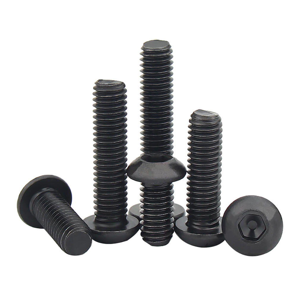 M4 M5 M6 Button Dome Head Allen Bolts Hex Socket Screws Black High