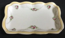 Noritake Rectangular Open Salt Cellar Small Plate - 5 1/8" x 3 3/8" Handpainted