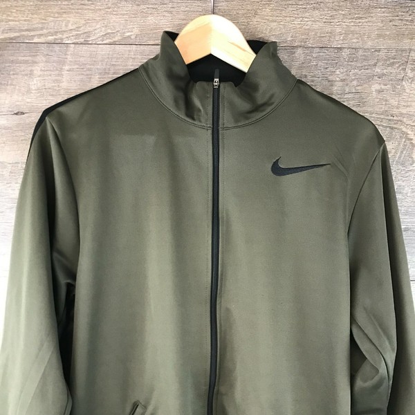 Men's Nike Full Zip Track Jacket Olive Green Size S