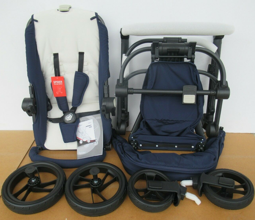 QTUS SPIDER POUSSETTE CITADINE POUR BEBE 6 MOIS A 15 Kg BLEUE ET NOIRE - Photo 2/6