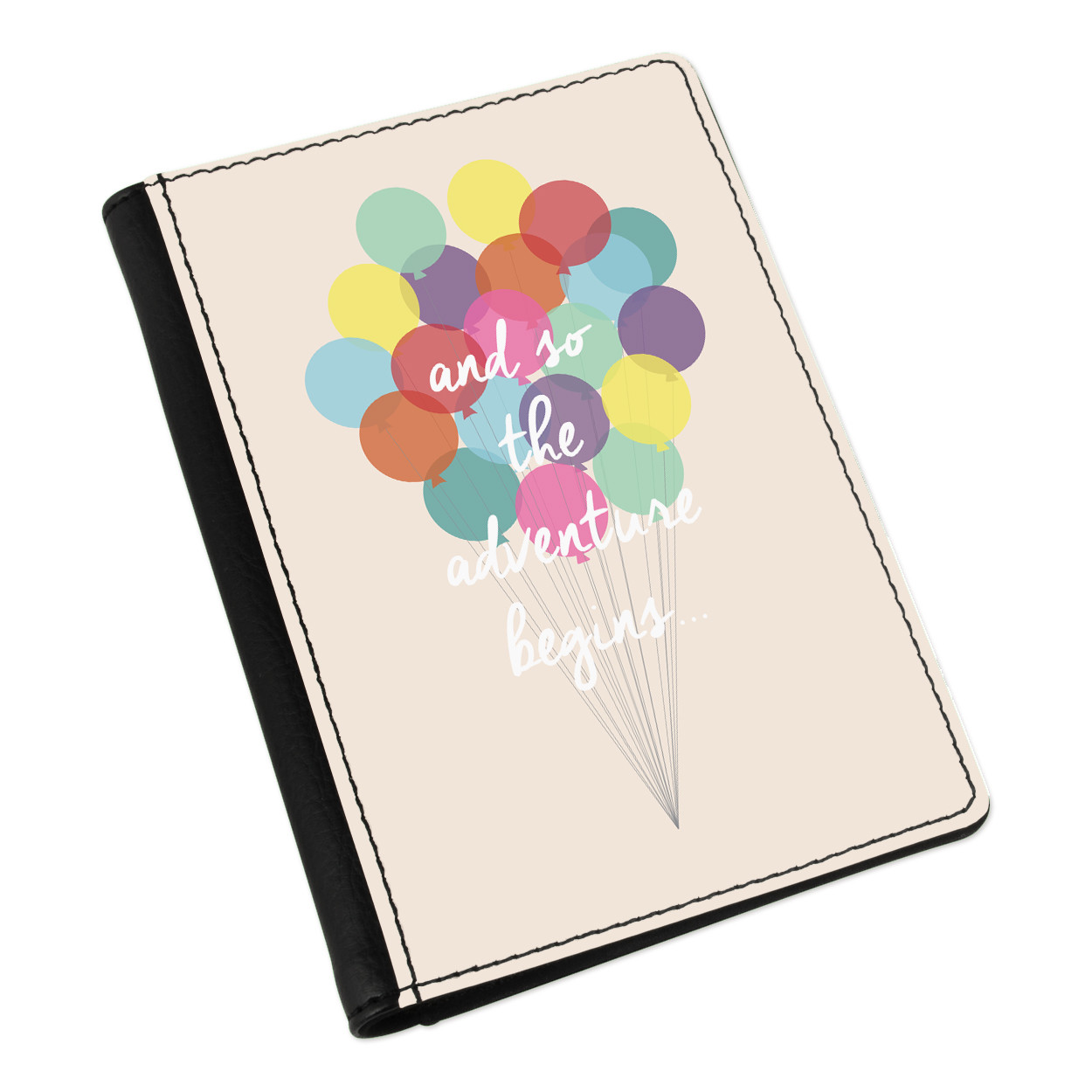 AND SO THE ADVENTURE BEGINS PASSPORT HOLDER WALLET COVER UK EU UNIVERSAL - Quote