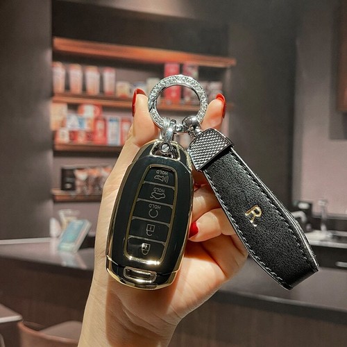 Soft TPU Car Remote Key Case Cover For Hyundai Palisade Elantra Key Fob Keychain - Picture 6 of 10