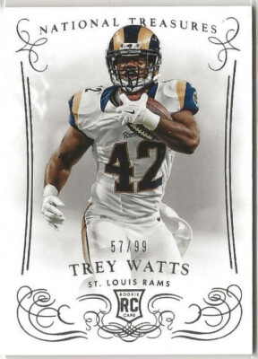 TREY WATTS - RB - SL / LA Rams  2014 Panini National treasures 57/99 #192 (472a)
