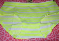 Victoria's Secret PINK Hipster HOT NEW  Seamless Neon Yellow LOGO HTF XS NWT