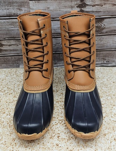 Lands'End Brown & Black Women's Duck Boots Size 7.5 - Picture 5 of 10
