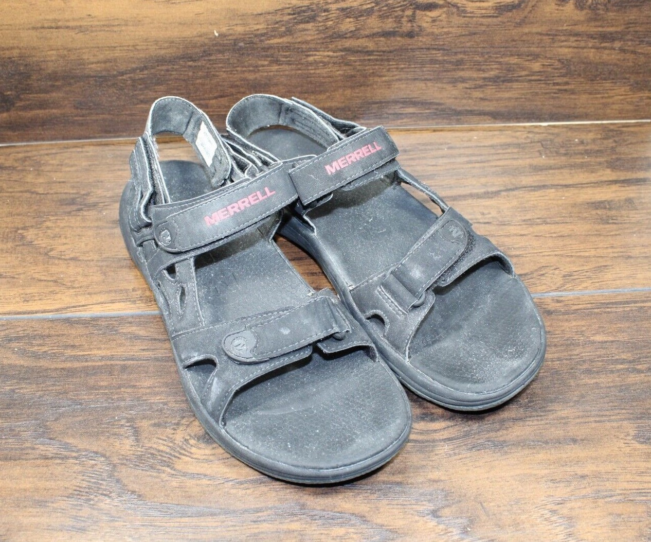 Sandali sportivi da trekking Merrell da uomo Cedrus convertibili neri rosso aurora taglia 10