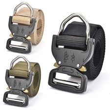 2x Tactical Belt Quick Release Military Nylon Belts Metal Buckle 1.5 inch 125cm