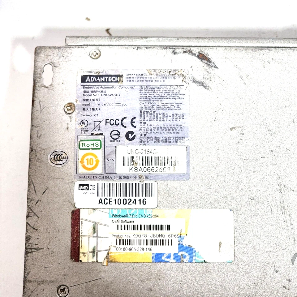 Встроенный промышленный компьютер Advantech UNO-2184G НЕ ВКЛЮЧАЕТСЯ Windows 7 Pro - Изображение 4 из 4