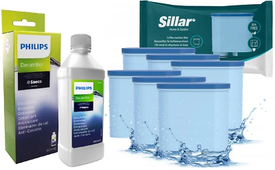 SILLAR 6 x filtres à eau de remplacement de Philips Saeco AquaClean CA6903/10 +...