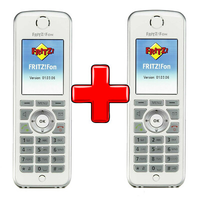 2 Stück AVM Fritz!Fon C4 Mobilteil mit neu Akku DECT für ...