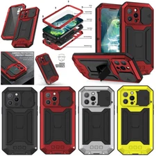 For Apple iPhone 13 Mini Pro Max Life Waterproof Metal Full Cover Stand Case