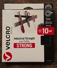 VELCRO 12 ft. x 1 inch Industrial Strength Low Profile Tape in Black