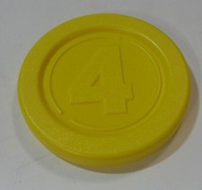  1 Replacement Hasbro Giant Connect Four 4 in a Row Coin Disc Piece YELLOW