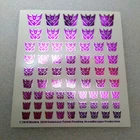 Ocean Cartoon Style Metallic Autobot/Decepticon Logo Water Applique,In stock!