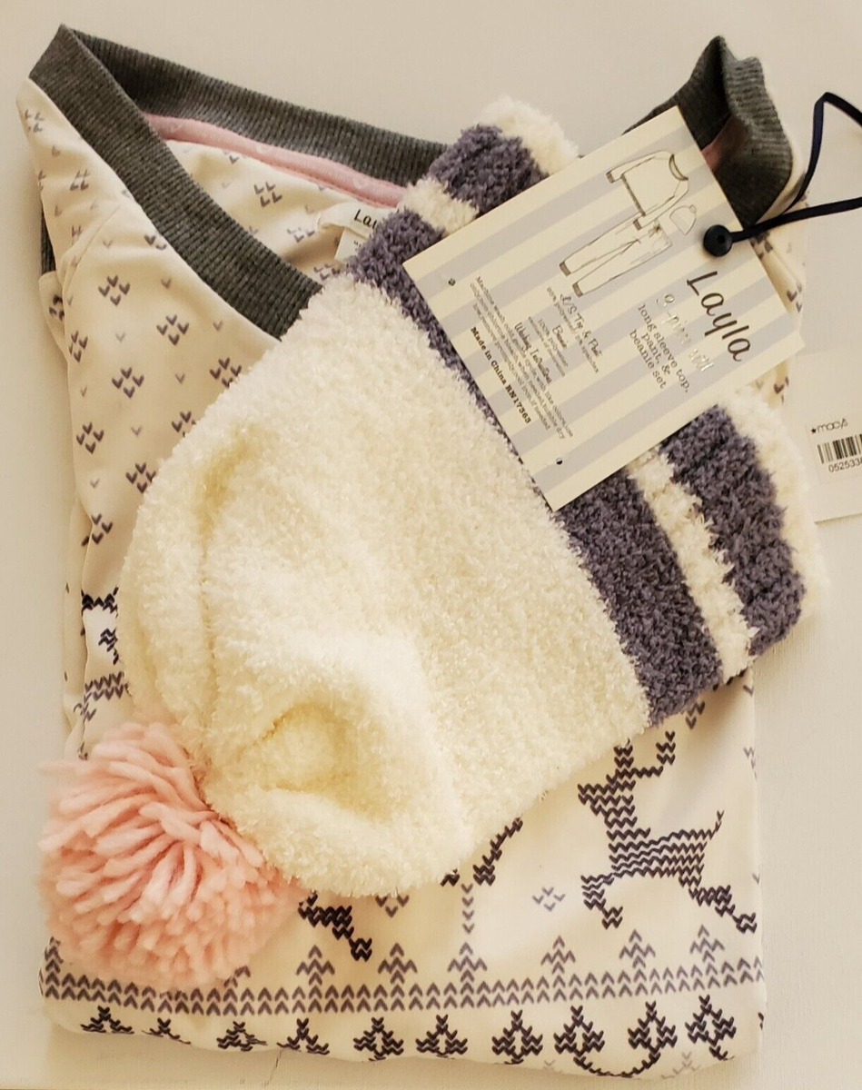 Ladies Layla Small 3 Piece Pajama Set with Beanie. Price Tags