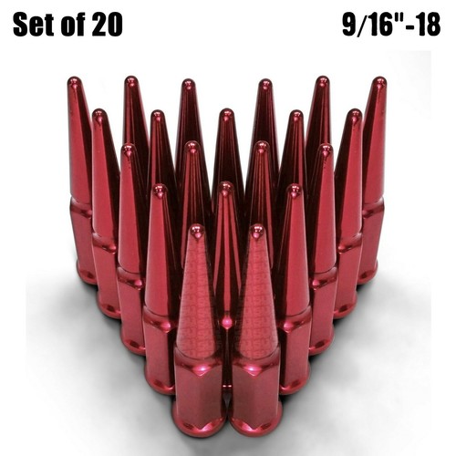 20 Piece 4.5" Spike Lug Nuts 9/1618 Acorn fit Dodge Ram 1500 Durango Dakota Red eBay