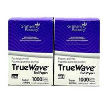Graham Beauty True Wave End Papers Super Jumbo 1000ct 3"X4.25"-2 Pack