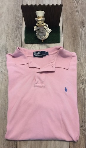 Polo Ralph Lauren Pink POLO SHIRT Regular Fit Size Large Minimal Wear - 第 1/3 張圖片
