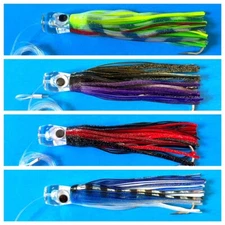 6.5" Offshore Big Game Rigged Trolling Skirts Fishing Lure - Choose Color 