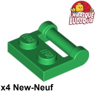 Lego 4x Platte modifiziert 1x2 Handle on Side Griff grün/green 48336 NEU