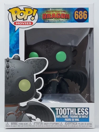 Funko POP Movies Toothless 686 How to Train Your Dragon Vinyl Figure DAMAGED BOX
