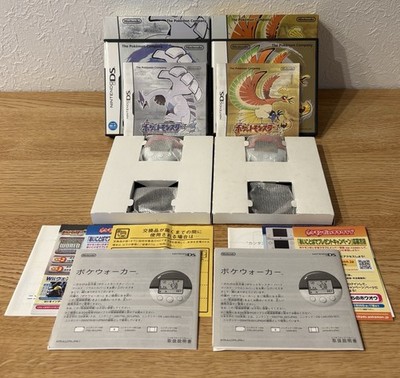 Pokemon Heart Gold & Soul Silver Set Nintendo DS mit Pokewalker Japan Box NDS